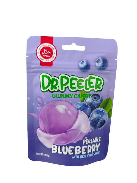 Drpeeler Peelable BlueBerry Gummy Fruits Halal 65g